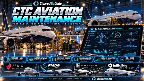 CTC Aircraft Maintenance - 1-Hour Demo (PMDG 737/777, Fenix A320, A380, C-17)
