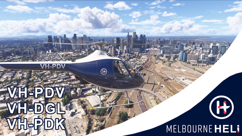 Asobo Cabri G2 - Melbourne Heli Pack - VH-PDV | VH-DGL | VH-PDK