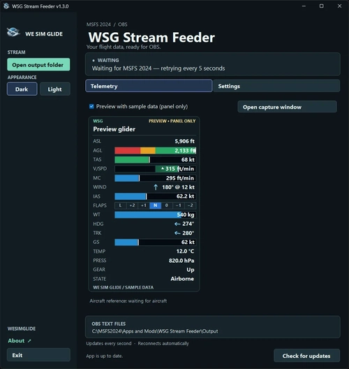 WSG Stream Feeder