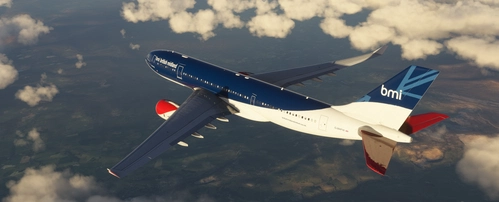 British Midland Virtual A332 G-BMFW Royal Leamington Spa