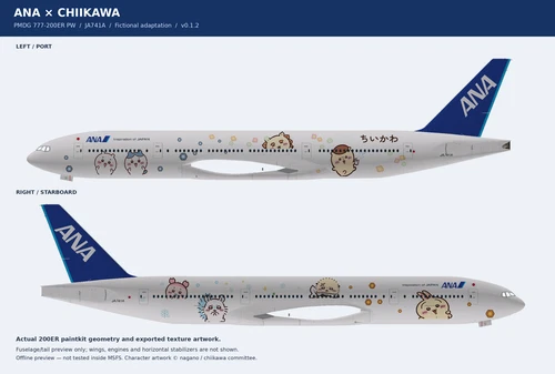 ANA Chiikawaka — PMDG 777-200ER