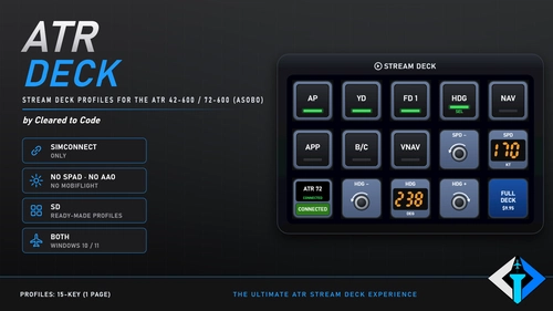 ATR Deck 2 - Free Stream Deck Profile for the ATR 42-600 and 72-600 | No SPAD/AAO