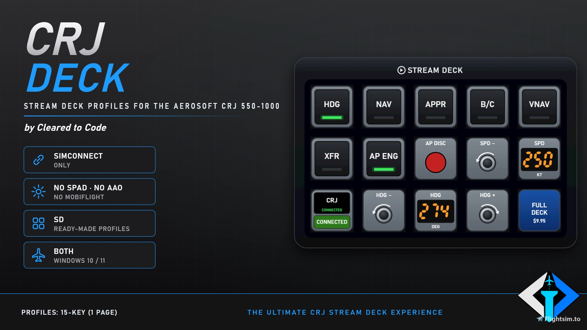 CRJ Deck 2 - Free Stream Deck Profile for the Aerosoft CRJ | No SPAD ...