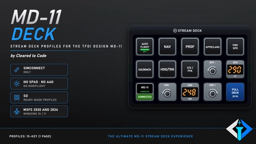 MD-11 Deck 2 - Free Stream Deck Profile for the TFDi Design MD-11 | No SPAD/AAO