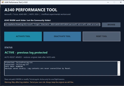 Aerosoft/Toliss A340 Performance bug fix