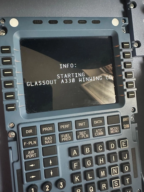 iniBuilds A330 MCDU on WinWing / WinCTRL MCDU (via GlassOut)