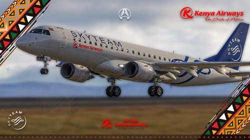 FSS E190 | Kenya Airways 5Y-FFB | SkyTeam Livery | 8K w/cabin
