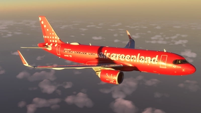 Air Greenland LN-RGO livery Inibuilds A320NEO MSFS2024 (with cabin)