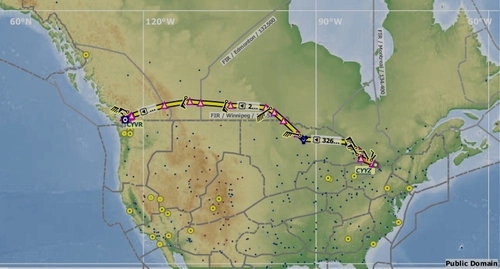 IFR Toronto Pearson Intl (CYYZ) to Vancouver Intl (CYVR)