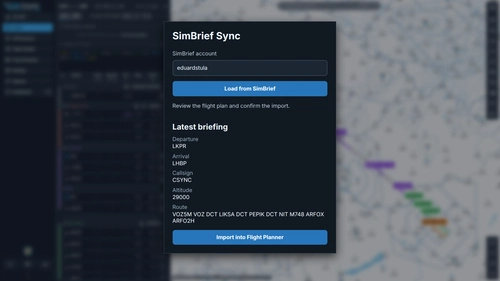SimBrief Flight Planner Sync