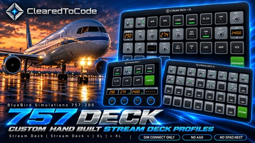 757 Deck - **SINGLE PAGE*   * Stream Deck Profile for the BlueBird 757 | No SPAD/AAO