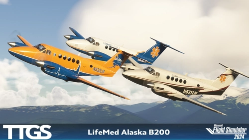 Carenado King Air B200 LifeMed Alaska Livery Pack