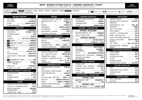 Boeing 737 MAX 8 (iFly) – Procedures & Checklists (Ground and Flight)