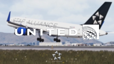 4K | United Airlines | Bluebird 757-200 | w/cabin | Star Alliance | N14120