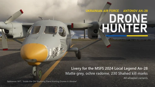 Antonov An-28  Ukrainian Air Force "Drone Hunter" livery (MSFS 2024)