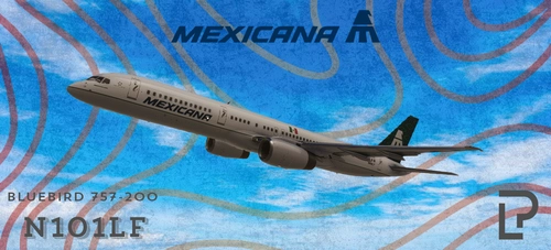 Mexicana N101LF (2003 / High Fidelity) | BlueBird Simulations Boeing 757-200