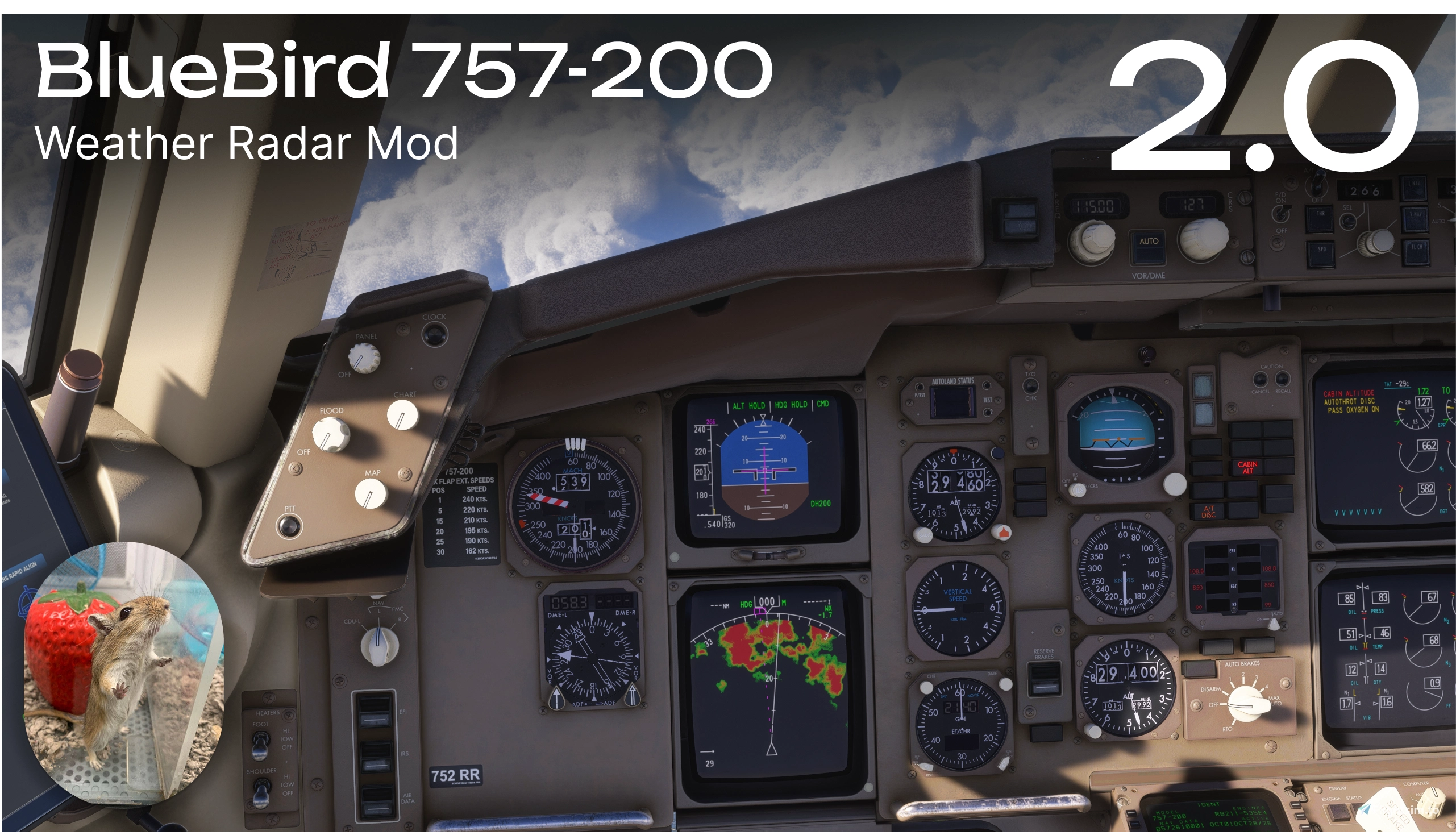 BlueBird 757 — Weather Radar Mod + Terrain ND Fix 2.0 - Image 1