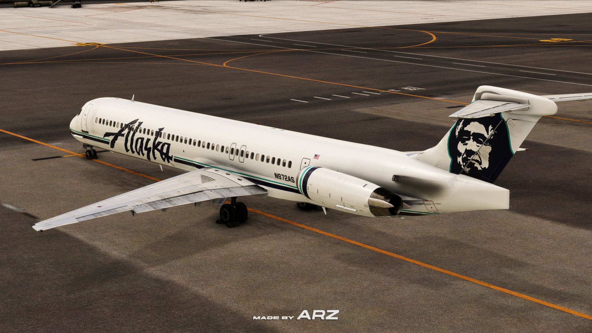 Alaska N972AS MD83 | MaddogX (20th) | Custom Cockpit and Cabin - Image 1