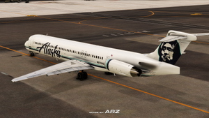 Alaska N972AS MD83 | MaddogX (20th) | Custom Cockpit and Cabin thumbnail 1