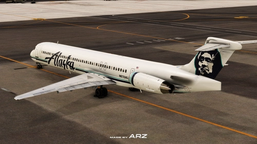 Alaska N972AS MD83 | MaddogX (20th) | Custom Cockpit and Cabin