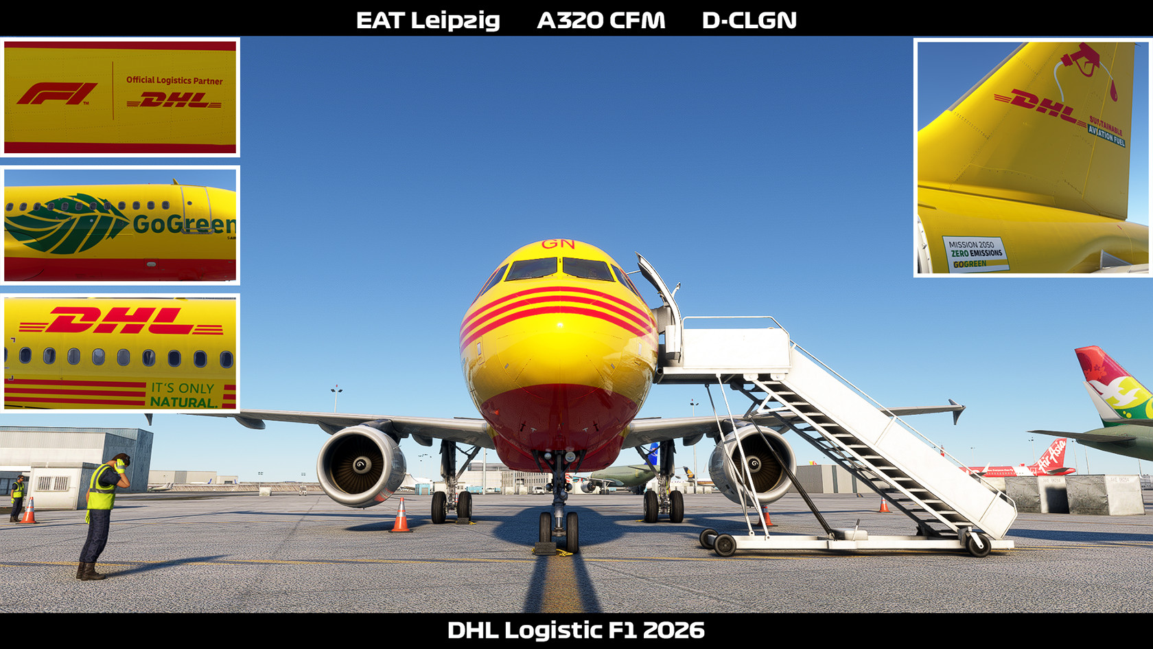 DHL 2026 A320 V2 (CFM) Official Logistics Partner F1 (Fictional