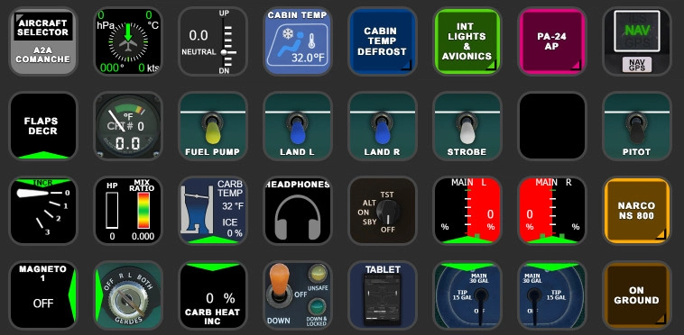 A2A Comanche PA-24 StreamDeck XL & PLUS profile and AAO Scripts - Image 1