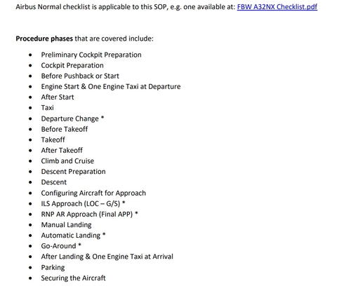 A320 series - Standard Operating Procedures for single pilot operations