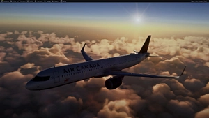 Air Canada C-GXLR Airbus A321XLR livery Inibuilds A321LR MSFS2024 (with cabin) thumbnail 14