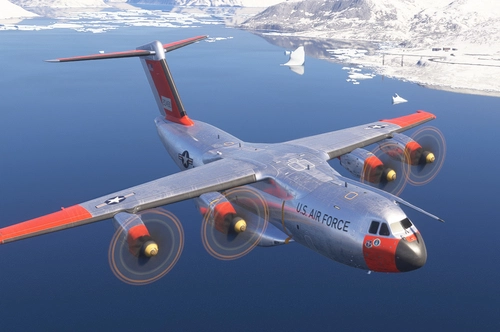Airbus A400M USAF 20491 Antarctica Red Scheme