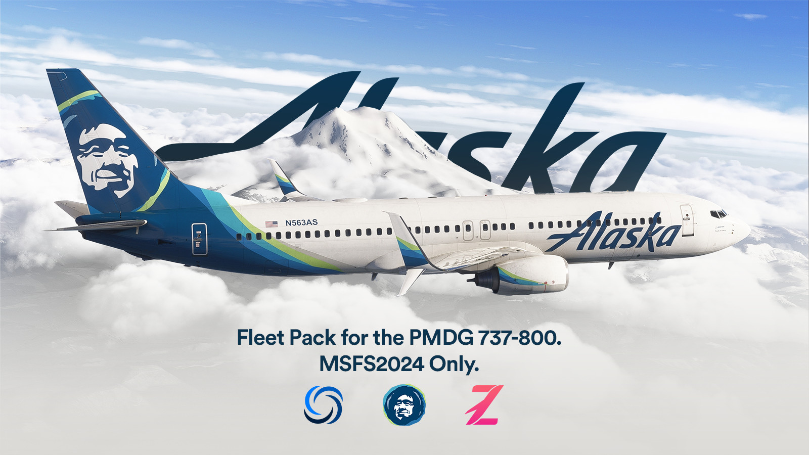 Alaska Airlines Fleet Pack | Lite Custom Cabin  | Smart Decals | PMDG B737-890 - Image 1