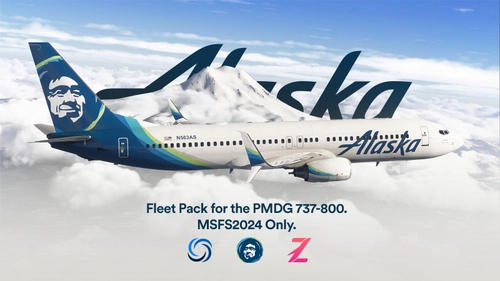 Alaska Airlines Fleet Pack | Lite Custom Cabin | Smart Decals | PMDG B737-890