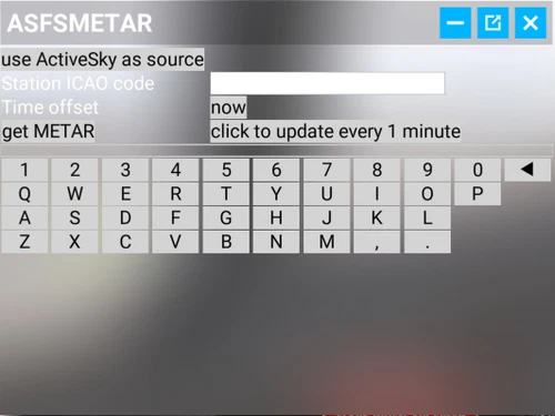 ASFS Metar - a tool to retrieve METARs from Active Sky FS with a toolbar app