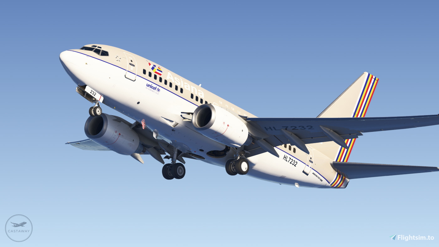 Asiana Airlines (HL7232 - OLD) (w/ Custom Cabin) [Boeing 737-600] für ...