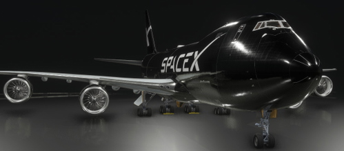 Asobo 747-8F SpaceX