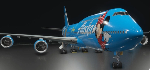 Asobo 747-8i Alaska Disney Theme