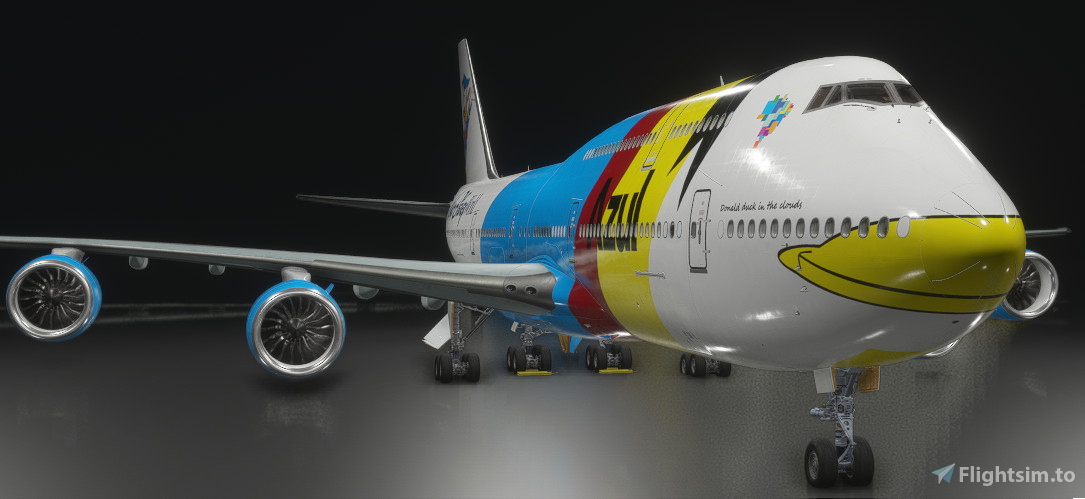 Asobo 747-8i Azul Donald Duck のために Microsoft Flight Simulator