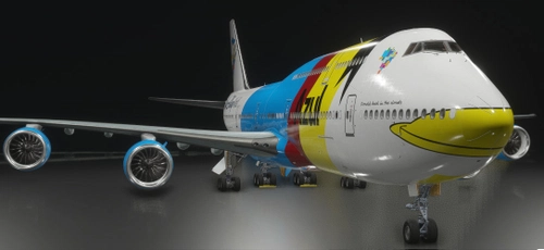 Asobo 747-8i Azul Donald Duck
