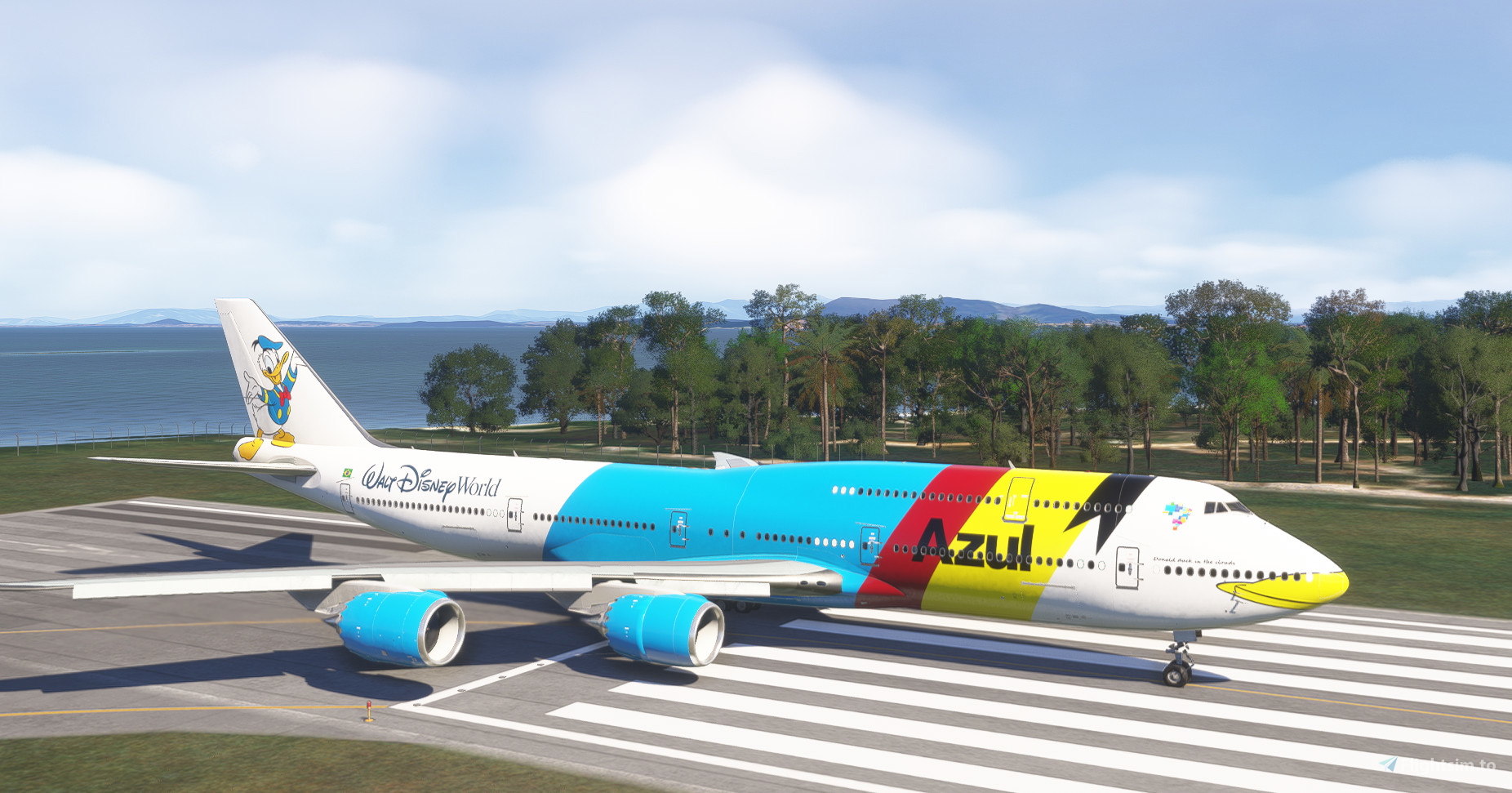 Asobo 747-8i Azul Donald Duck のために Microsoft Flight Simulator