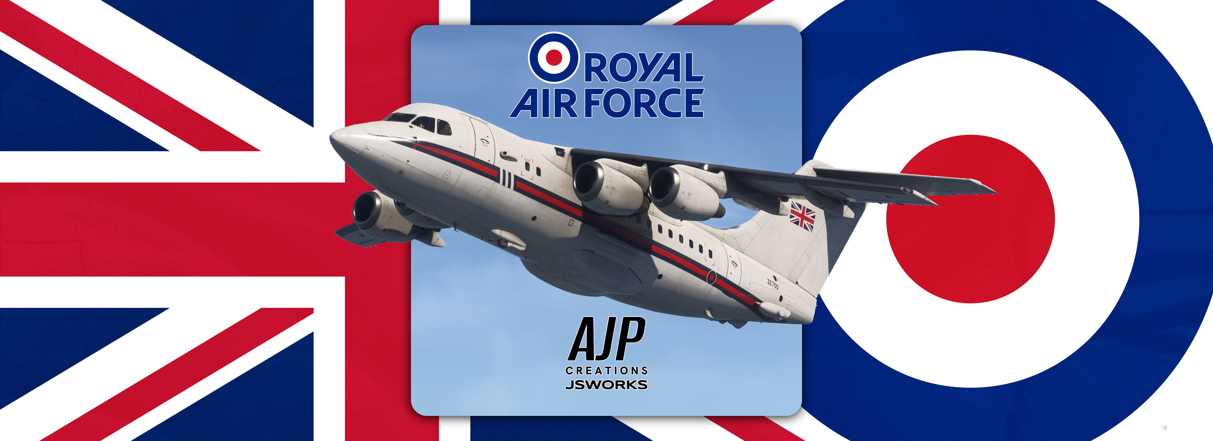 RAF Statesman - ZE700 & Specials Pack - JustFlight BAE 146 CC2