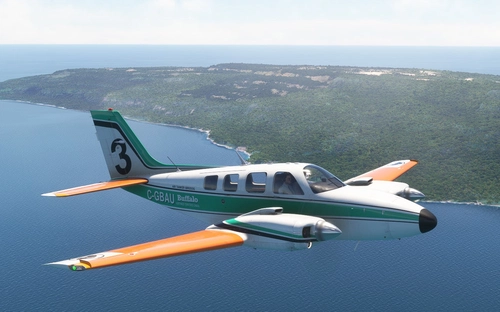 Black Square Baron Pro in Buffalo Airways livery C-GBAU