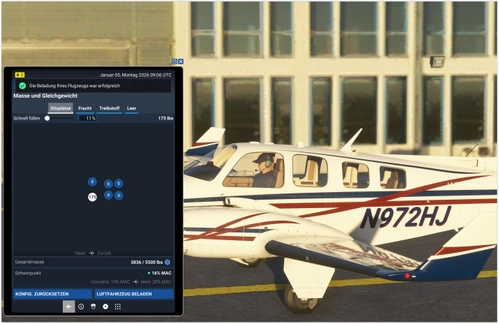 Black Square Baron Professional Passenger Mod for FS2024
