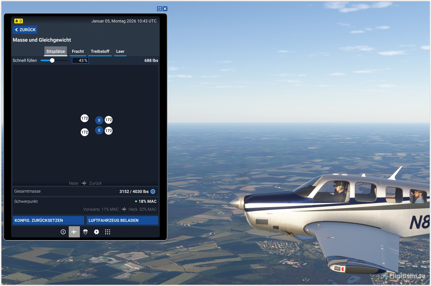 Black Square Bonanza Professional Passenger Mod for FS2024 per ...