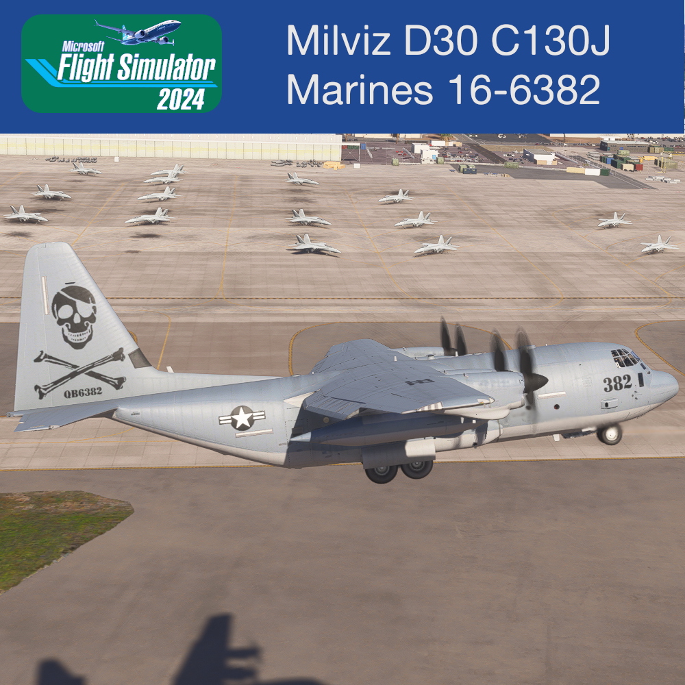 Blackbird (Milviz) D30 C130J Marines 382 - Image 1