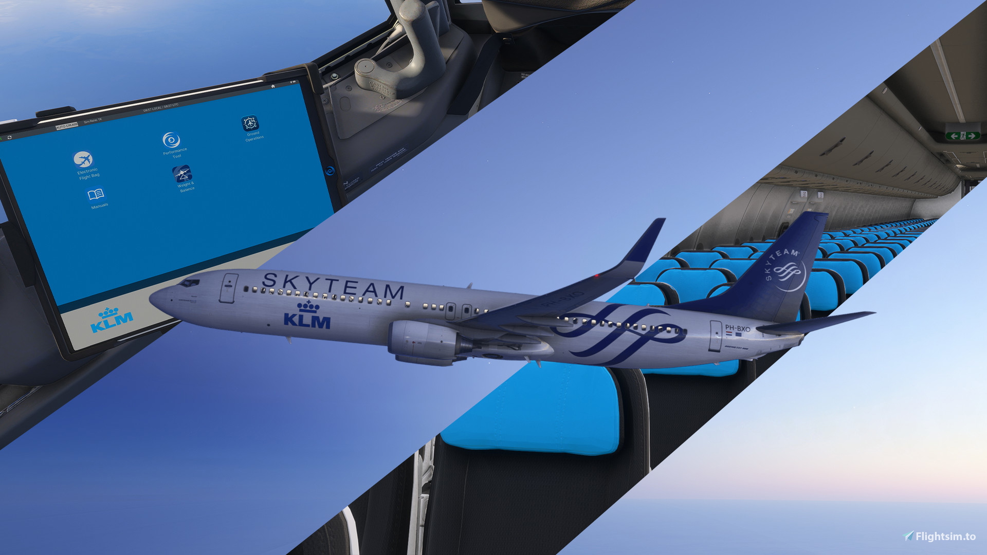 Boeing 737-900 KLM (PH-BXO) Skyteam livery w/cabin - Aircraft