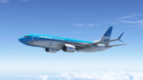 Boeing 737 Max 8 Aerolíneas Argentinas 75 Aniversario (LV-KNR)