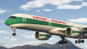 Cathay Pacific B-LRJ inibuild A350-900  80th Anniversary Retro Livery [4K] thumbnail 8