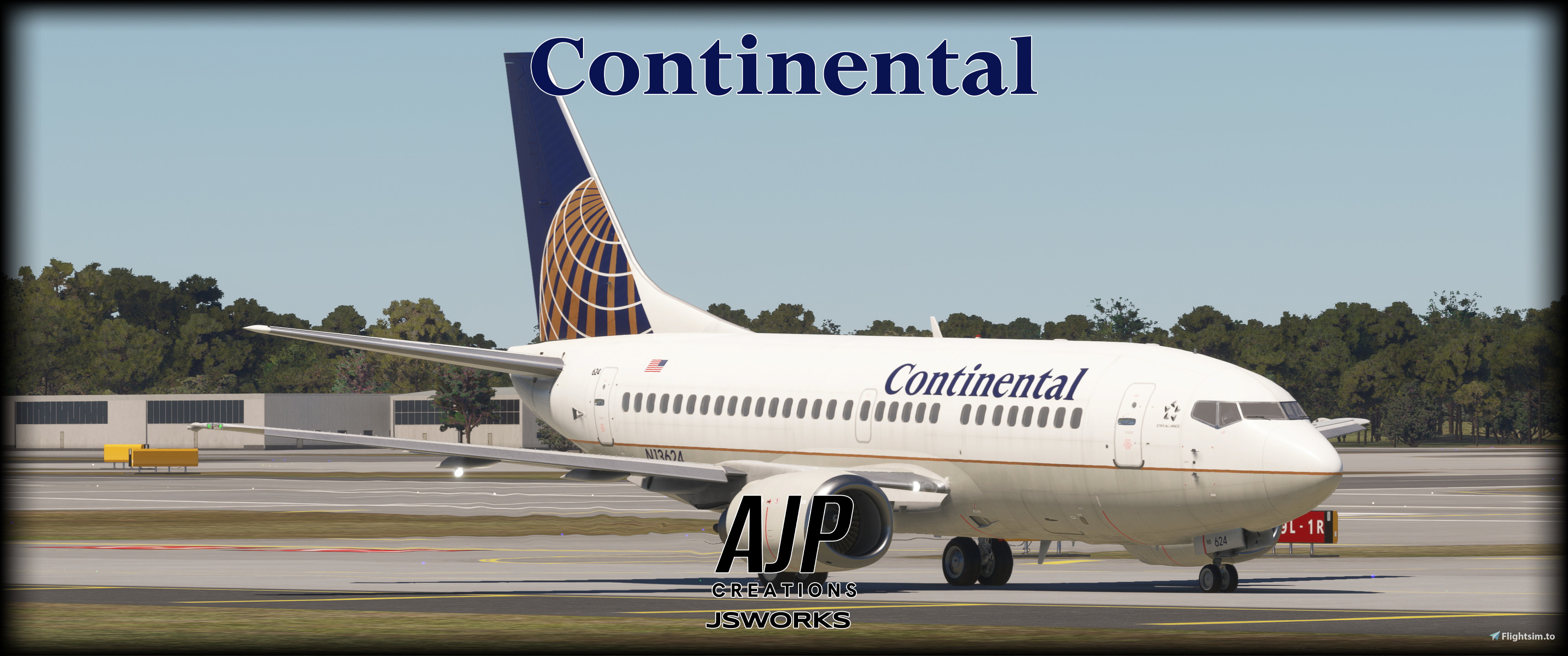 Continental - N13624 - Boeing 737-500 - MSFS Add-on - Flightsim.to