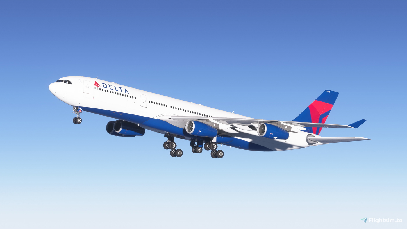 Delta Airlines N878NW Fictional iniBuilds Airbus A340 - 8K for ...