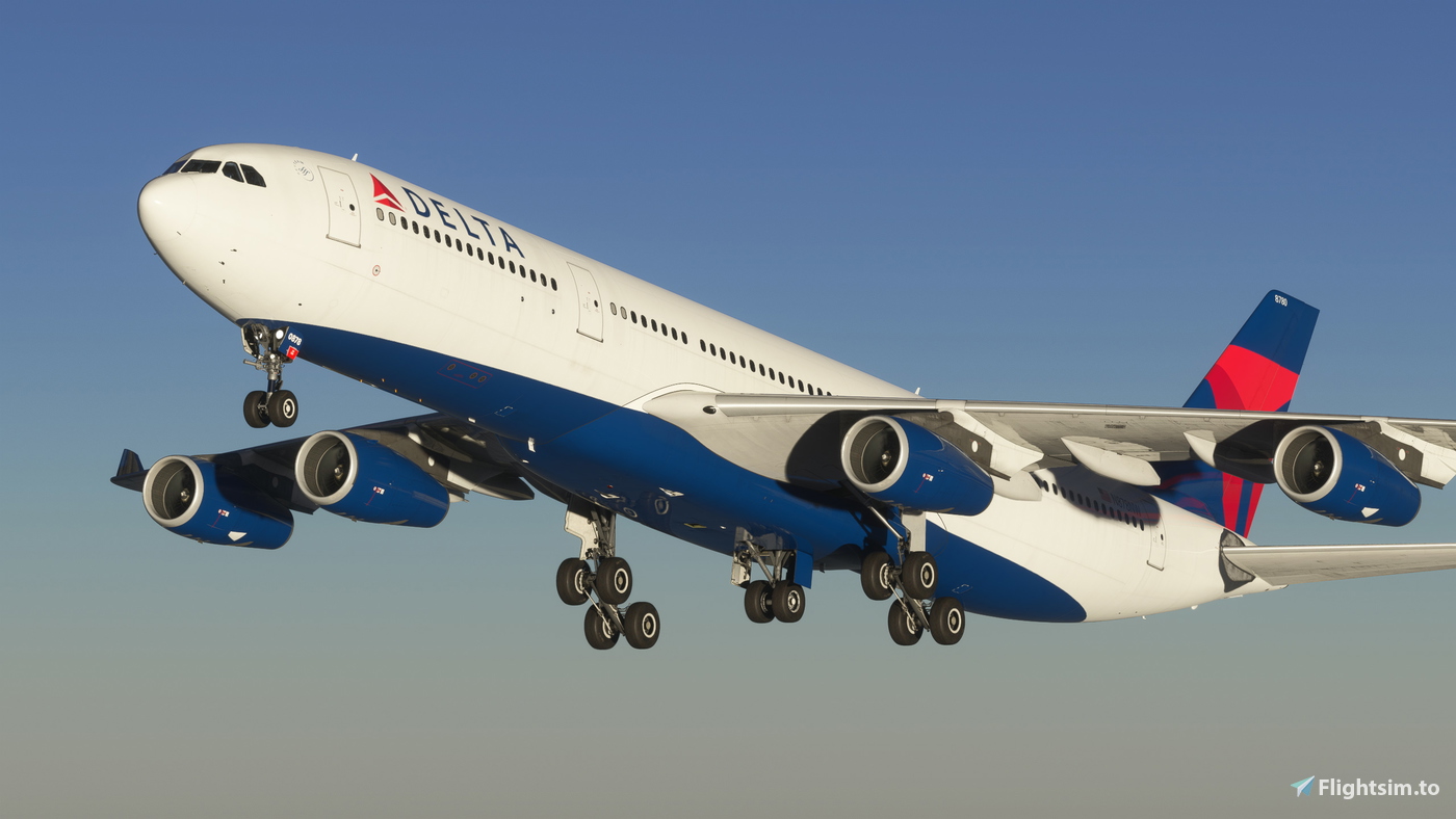 Delta Airlines N878NW Fictional iniBuilds Airbus A340 - 8K for ...