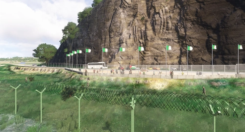 Algerian Flags  Border Checkpoints